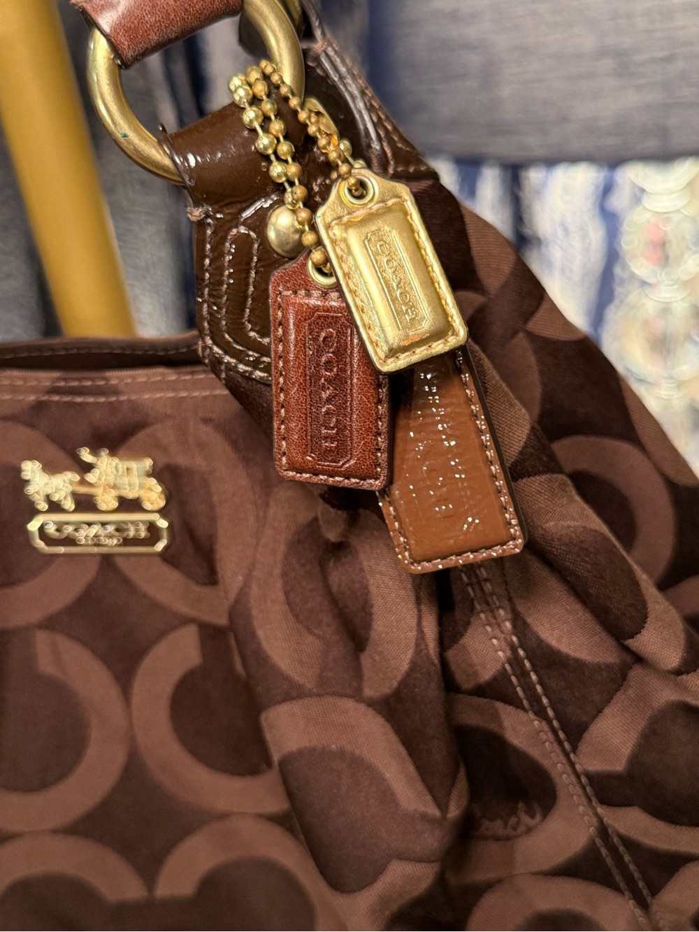 COACH Brown Madison Maggie Handbag - Picture 2 of 10